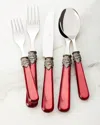 Neiman Marcus Napoleon 20-piece Flatware Set, Pearl Bordeaux In Pearl Bordea