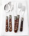 Neiman Marcus Napoleon 20-piece Flatware Set, Tortoise In Tortoi