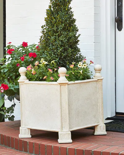 Neiman Marcus Neoclassical 22" Outdoor Planter In Limestone