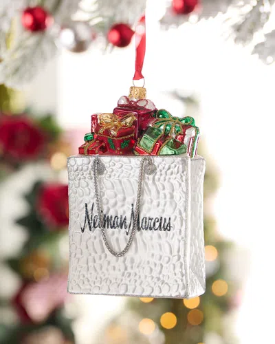 Neiman Marcus Nm Bag Christmas Ornament In Multi