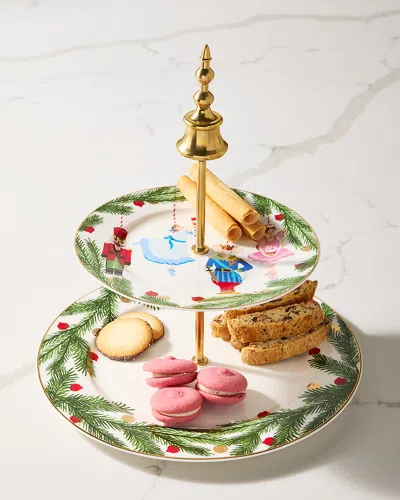 Neiman Marcus Nutcracker 2-tier Sweet Stand In Multi