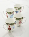 Neiman Marcus Nutcracker Mugs, Set Of 4 In Multi