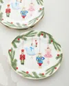 Neiman Marcus Nutcracker Salad/dessert Plates, Set Of 4 In Multi