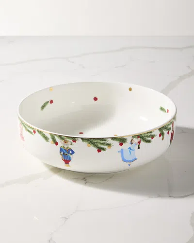 Neiman Marcus Nutcracker Serving Bowl, 11.8" In White