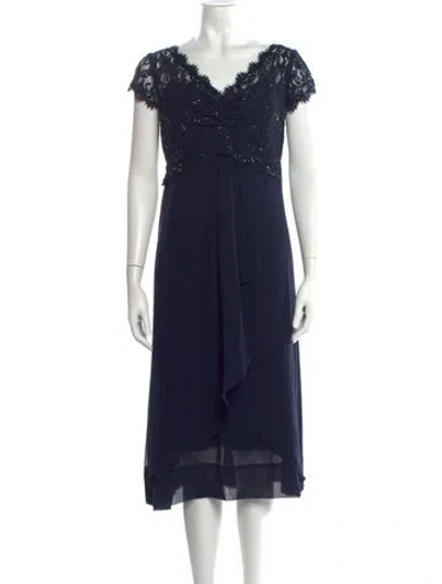 Pre-owned Neiman Marcus Nylon Midi Length Dress In Blue