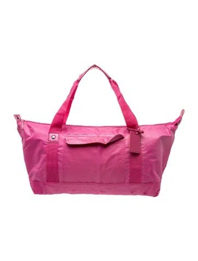 Pre-owned Neiman Marcus Nylon Top Handle Bag In Pink