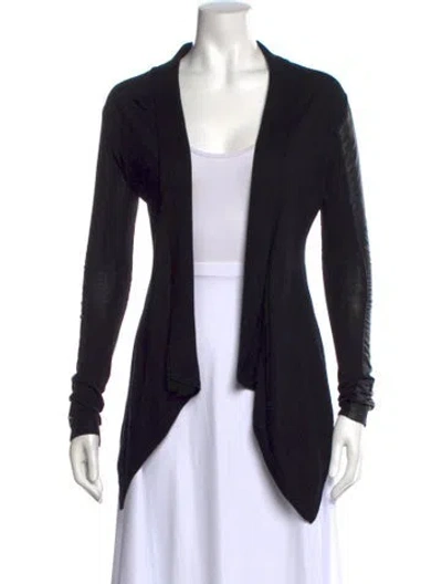 Pre-owned Neiman Marcus Open Front Sweater In Black