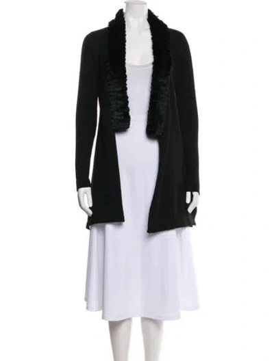 Pre-owned Neiman Marcus Open Front Sweater In Black