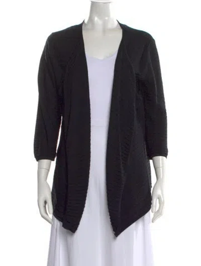 Pre-owned Neiman Marcus Open Front Sweater In Black
