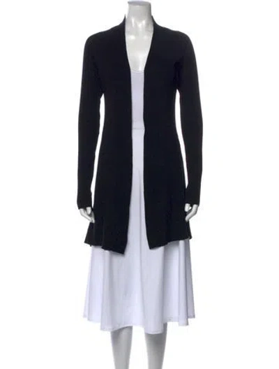 Pre-owned Neiman Marcus Open Front Sweater In Black