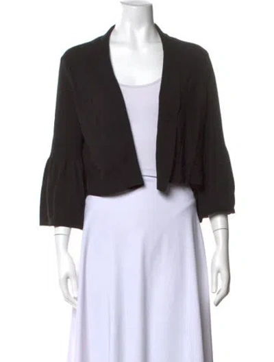 Pre-owned Neiman Marcus Open Front Sweater In Black