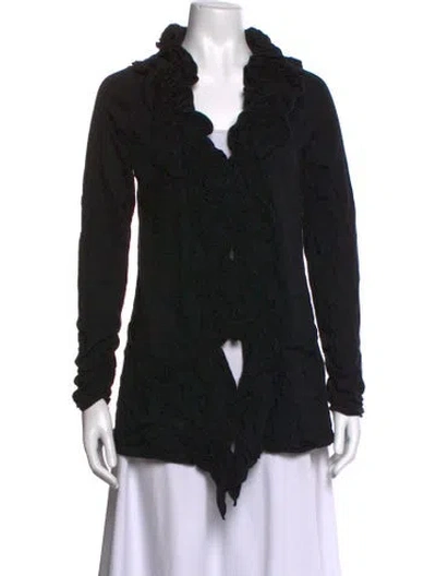Pre-owned Neiman Marcus Open Front Sweater In Black