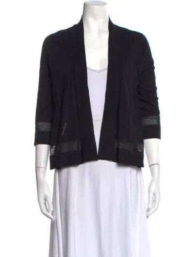 Pre-owned Neiman Marcus Open Front Sweater In Black