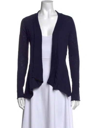Pre-owned Neiman Marcus Open Front Sweater In Blue