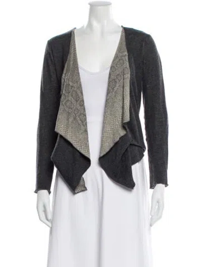 Pre-owned Neiman Marcus Open Front Sweater In Gray