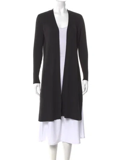 Pre-owned Neiman Marcus Open Front Sweater In Gray