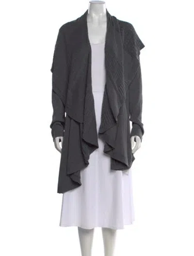 Pre-owned Neiman Marcus Open Front Sweater In Gray