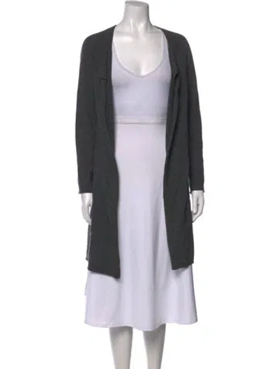 Pre-owned Neiman Marcus Open Front Sweater In Grey