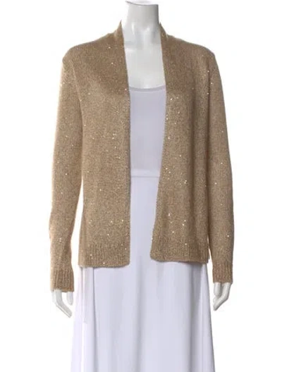 Pre-owned Neiman Marcus Open Front Sweater In Neutral