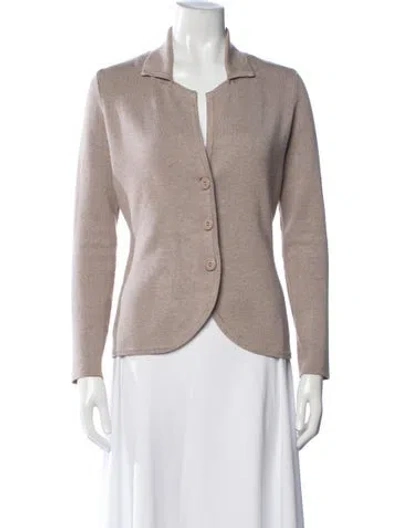 Pre-owned Neiman Marcus Open Front Sweater In Neutrals