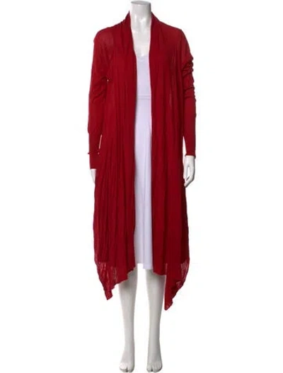 Pre-owned Neiman Marcus Open Front Sweater In Red