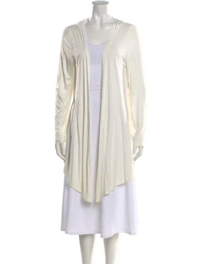 Pre-owned Neiman Marcus Open Front Sweater W/ Tags In White