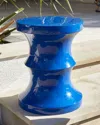 Neiman Marcus Outdoor Garden Seat In Blue Glossy