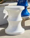 Neiman Marcus Outdoor Garden Seat In White Glossy