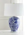 Neiman Marcus Panama Table Lamp In Blue