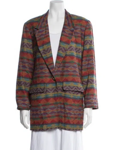 Pre-owned Neiman Marcus Patterned Blazer In Multicolor