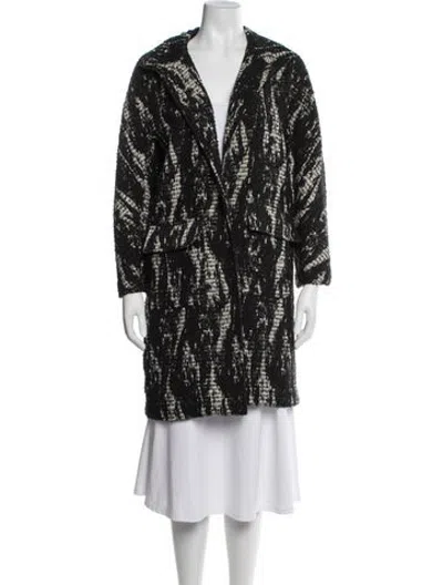 Pre-owned Neiman Marcus Patterned Coat In Black