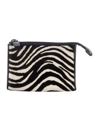 Pre-owned Neiman Marcus Patterned Cosmetic Bag In Multi