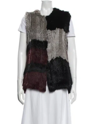 Pre-owned Neiman Marcus Patterned Vest In Black