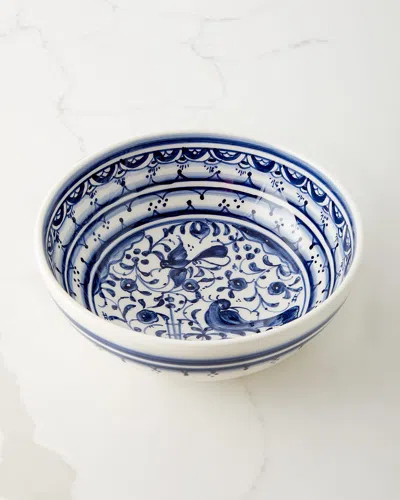Neiman Marcus Pavoes Cereal Bowls, Set Of 4 In Blue