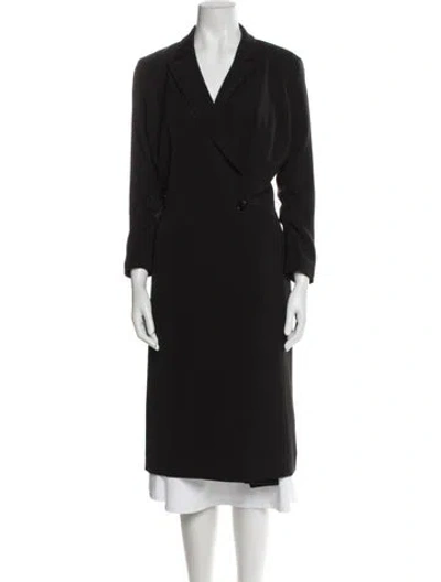 Pre-owned Neiman Marcus Peacoat In Black