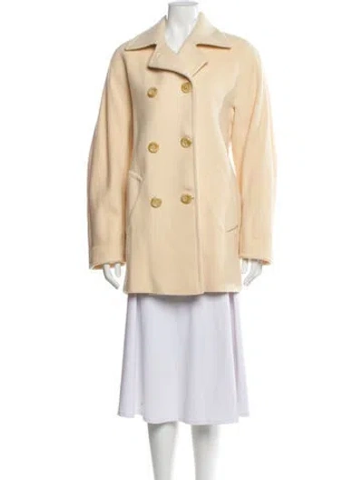 Pre-owned Neiman Marcus Peacoat In Neutral