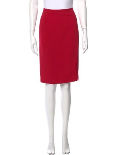 Pre-owned Neiman Marcus Pleated Accents Knee-length Skirt In Pink