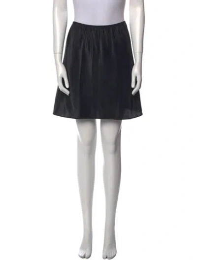 Pre-owned Neiman Marcus Pleated Accents Mini Skirt In Black