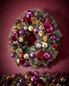 Neiman Marcus Plum Christmas 28" Prelit Wreath In Multi