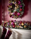 Neiman Marcus Plum Christmas 46" Mantel Garland In Multi