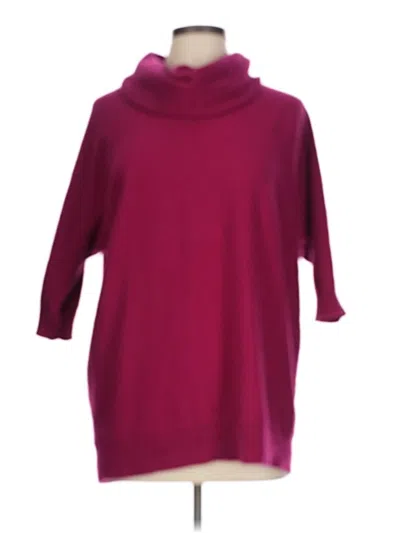 Pre-owned Neiman Marcus Poncho In Burgundy