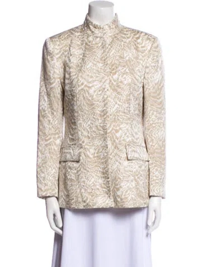 Pre-owned Neiman Marcus Printed Evening Jacket In Neutral