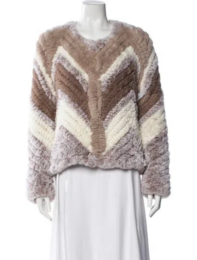 Pre-owned Neiman Marcus Printed Jacket In Neutral