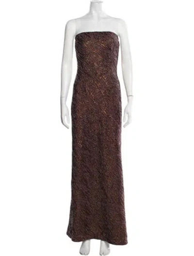Pre-owned Neiman Marcus Printed Long Dress In Multi