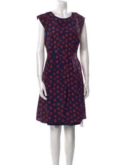 Pre-owned Neiman Marcus Printed Mini Dress In Black