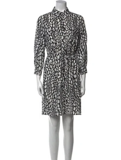 Pre-owned Neiman Marcus Printed Mini Dress In Black