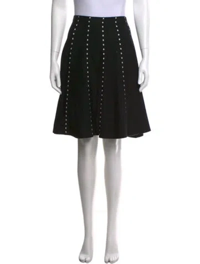Pre-owned Neiman Marcus Printed Mini Skirt In Black