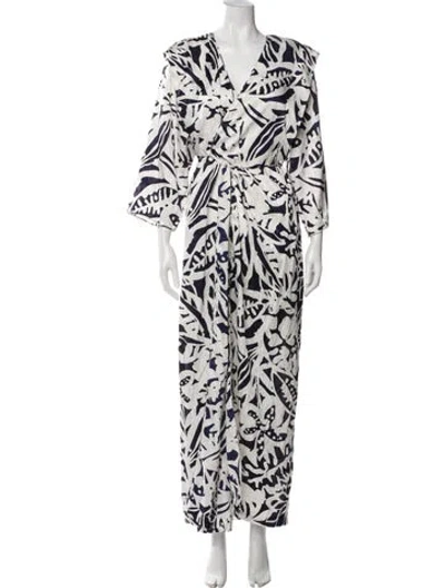 Pre-owned Neiman Marcus Printed Robe In Multi