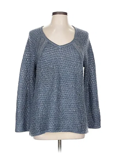 Pre-owned Neiman Marcus Pullover Sweater In Blue