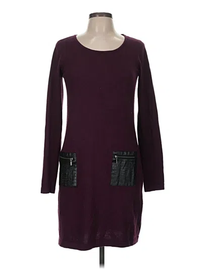 Pre-owned Neiman Marcus Pullover Sweater In Burgundy